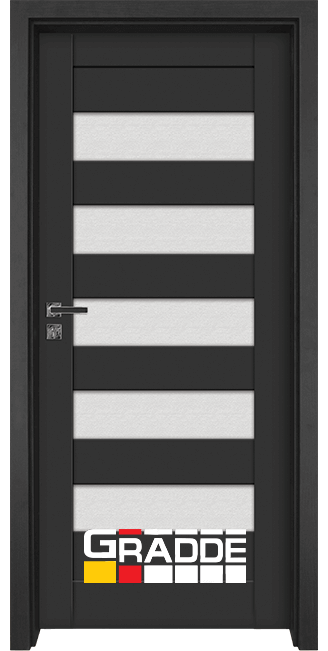 Интериорна врата Gradde Aaven Voll, цвят Антрацит мат