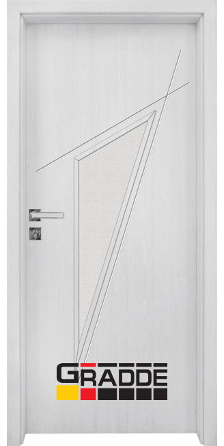 Интериорни врати Граде, модел Kristall Glas 4-2, цвят Сибирска лиственица