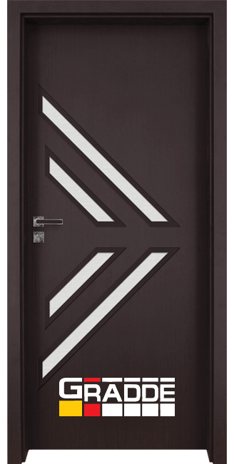 Интериорни врати Граде, модел Paragon Glas 3-4, цвят Рибейра