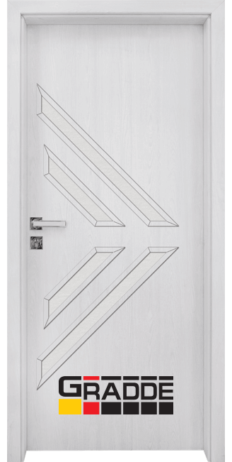 Интериорни врати Граде, модел Paragon Glas 3-4, цвят Сибирска лиственица