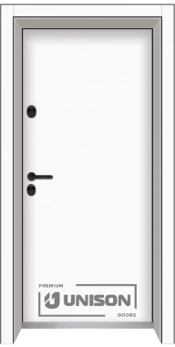 Входна врата Unison Clima, модел Basic, цвят Бял мат