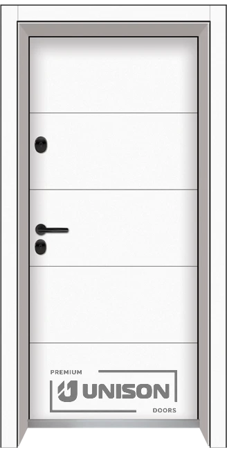Входна врата Unison Clima, модел Pro, цвят Бял Мат