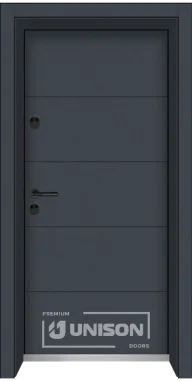 Входна врата Unison Clima, модел Pro, цвят Графит