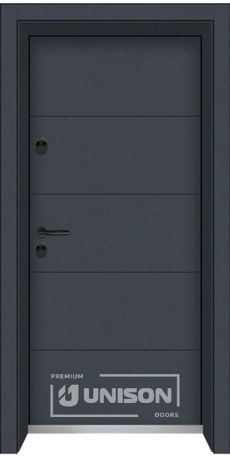 Входна врата Unison Clima, модел Pro, цвят Графит